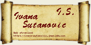 Ivana Šutanović vizit kartica
